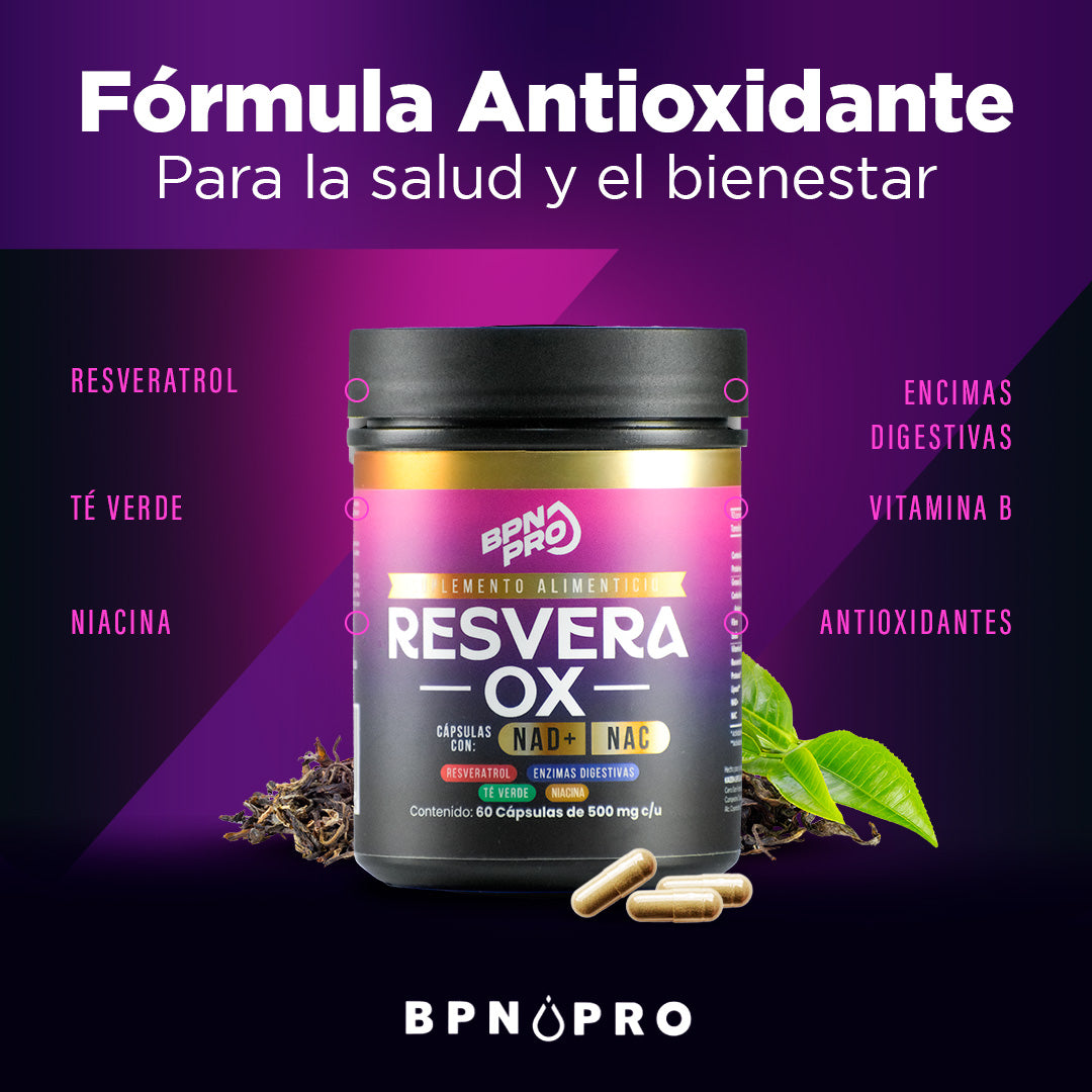 ResveraOX Resveratrol NAC NAD Antioxidantes | BPN Pro