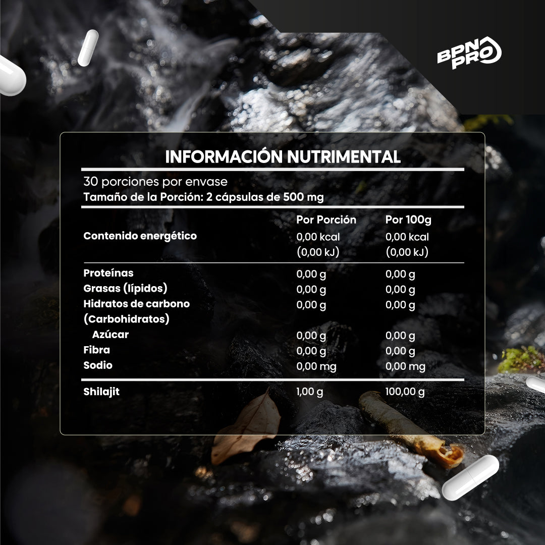 Shilajit Puro Himalaya Mineral Ácido Fúlvico Antioxidante | BPN Pro