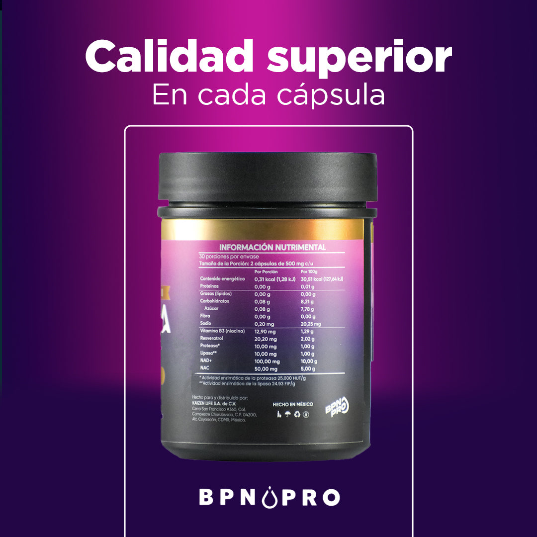 ResveraOX Resveratrol NAC NAD Antioxidantes | BPN Pro