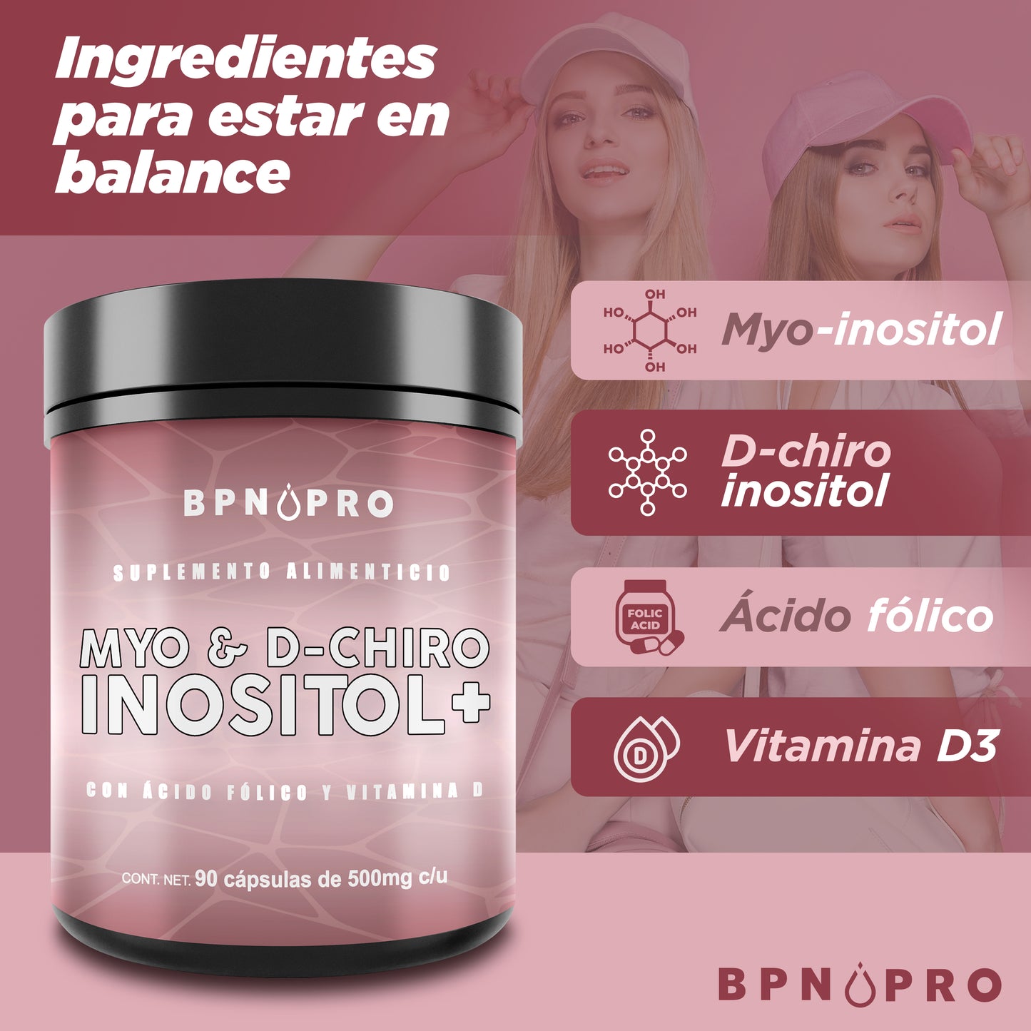 Myo-inositol D-chiro Puro Acido Folico Vitamina D3 | BPN Pro