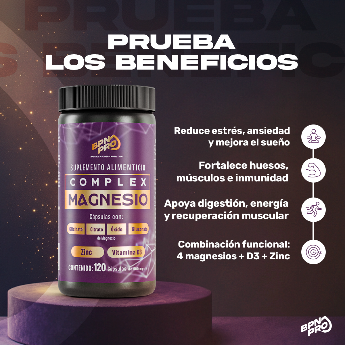 Magnesio Complex Zinc Vitamina D3 | BPN Pro