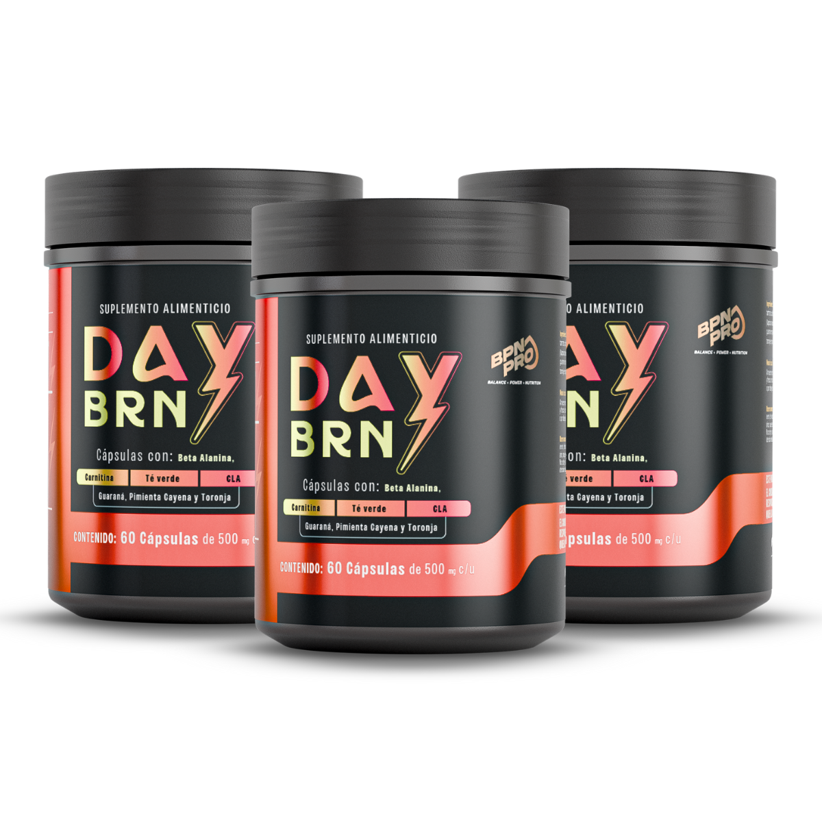 DAY BRN | Preentreno Termogénico 60 Cápsulas