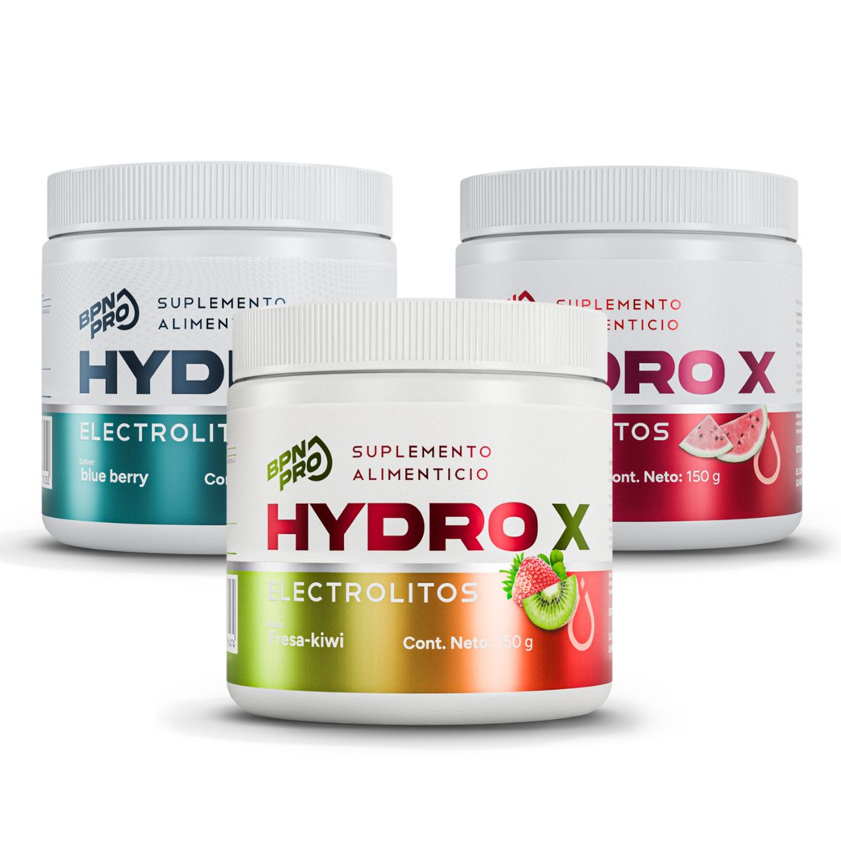 Pack Hidratación: Hydrox Fresa-Kiwi + Hydrox Blueberry + Hydrox Sandía