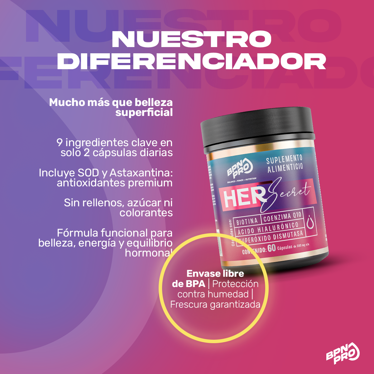 Pack Belleza Desde Adentro: Colágeno + Multi Woman + Her Secret