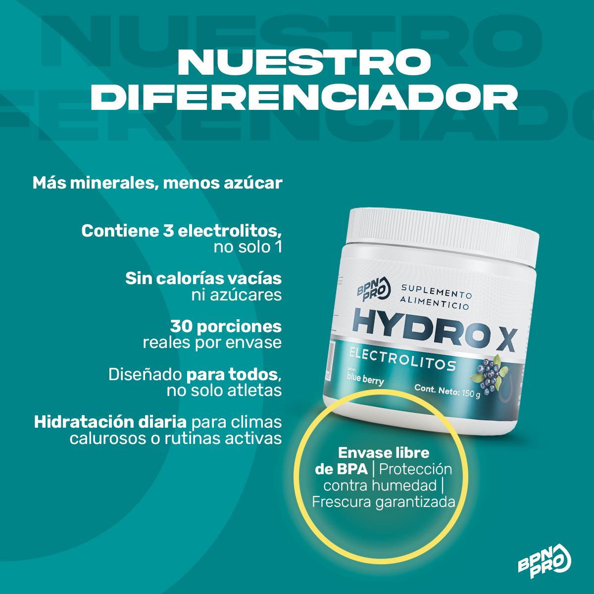 Pack Hidratación: Hydrox Fresa-Kiwi + Hydrox Blueberry + Hydrox Sandía