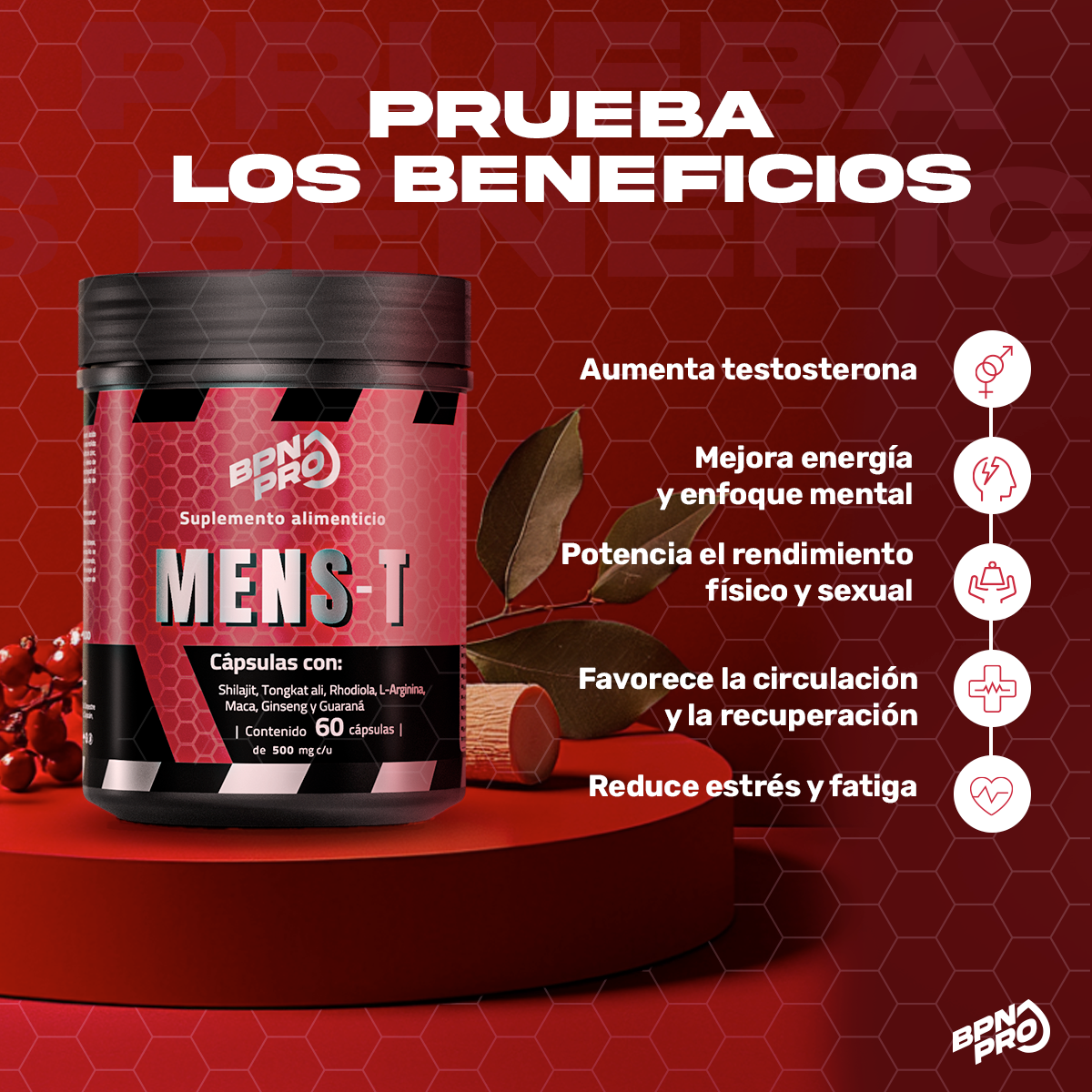 Mens T Plus Formula para hombre | BPN Pro