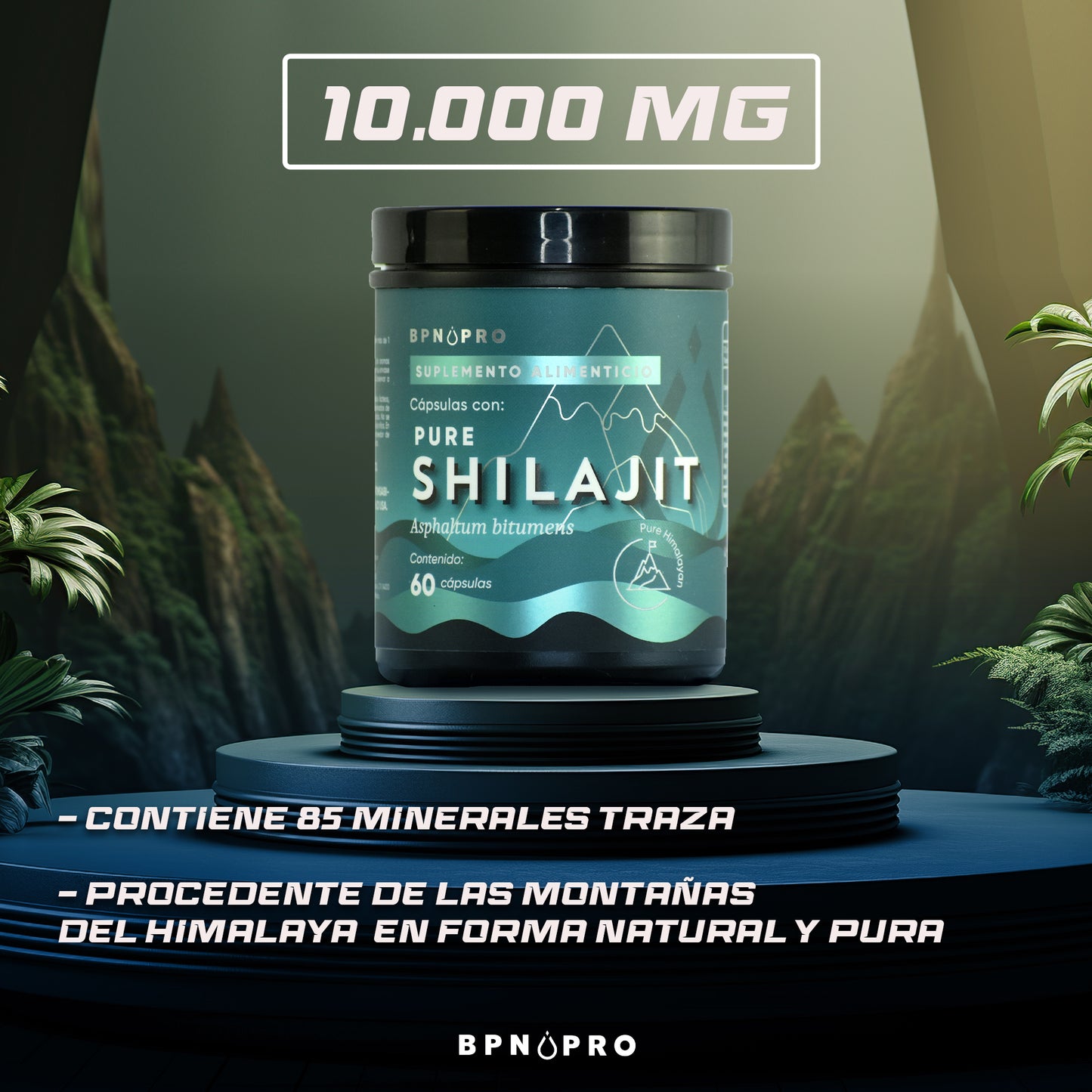 Shilajit Puro Himalaya Mineral Ácido Fúlvico Antioxidante | BPN Pro