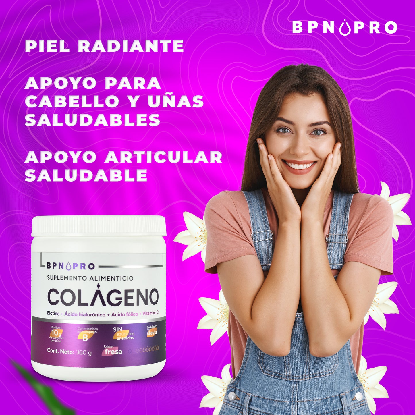 Colágeno Hidrolizado En Polvo Ácido Hialurónico Ácido | BPN Pro