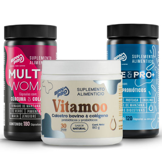Pack Defensa y Digestión:  Vitamoo + Pre&Pro + Multi Woman