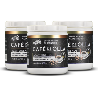 Café de Olla con Adaptógenos | Ganoderma, Shitake, Maitake y Melena de Leon 450 gr