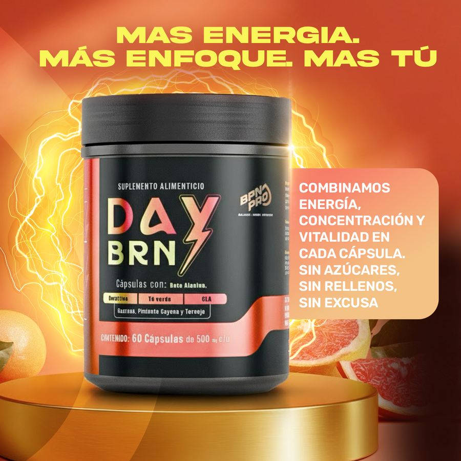 DAY BRN | Preentreno Termogénico 60 Cápsulas