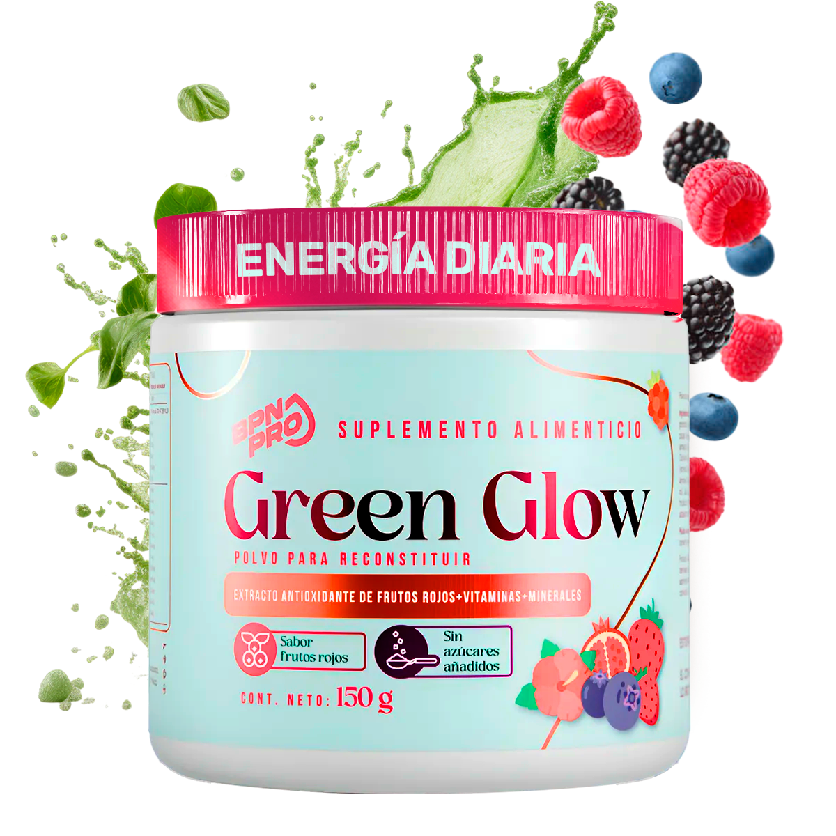 Greenglow | Jugo Verde En Polvo Varios Sabores 150 gr
