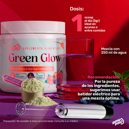 Greenglow | Jugo Verde En Polvo Varios Sabores 150 gr