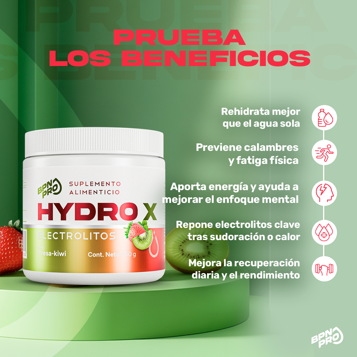 Combo Creatina Sin Sabor + Electrolitos Fresa-Kiwi