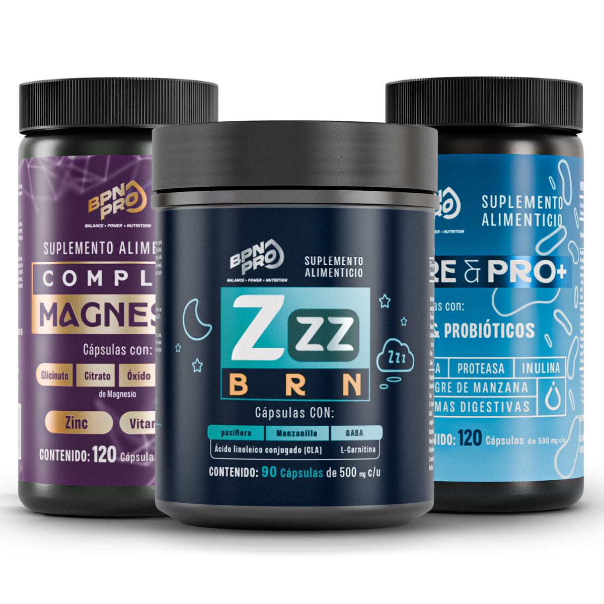 Pack 30 días: Magnesio Complex + Pre&Pro + ZZZ BRN
