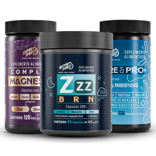 Pack 30 días: Magnesio Complex + Pre&Pro + ZZZ BRN