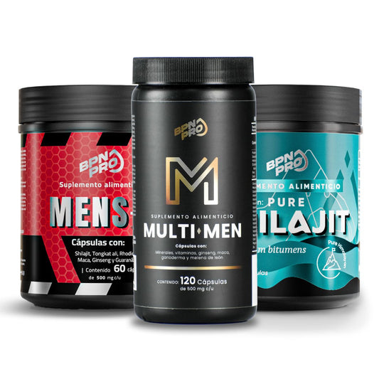Pack Bienestar Masculino: Multi Men + MensT + Shilajit