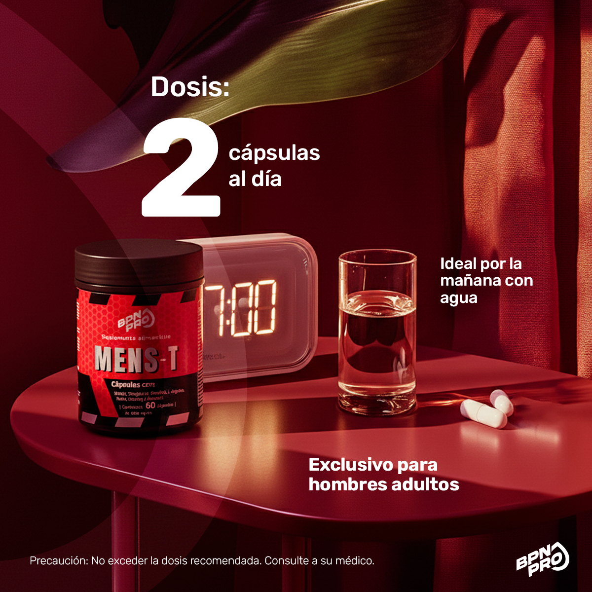 Mens T | Precursor de Testosterona Multivitamínico para hombre 60 Cápsulas