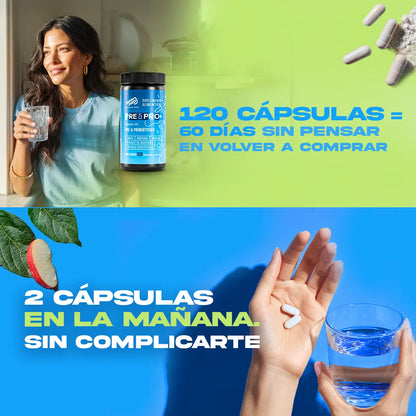 Pre&Pro+| Probióticos y Prebióticos Con Enzimas Digestivas
