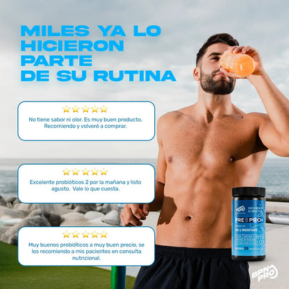 Pre&Pro+| Probióticos y Prebióticos Con Enzimas Digestivas