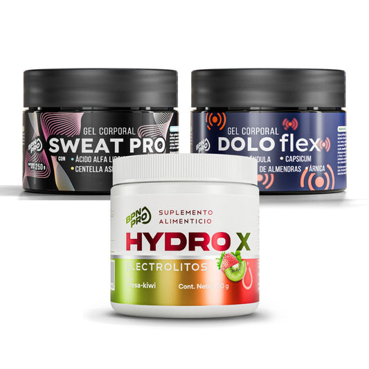 Pack Detox & Recovery: Sweat Pro + DoloFlex + Hydrox Fresa-Kiwi