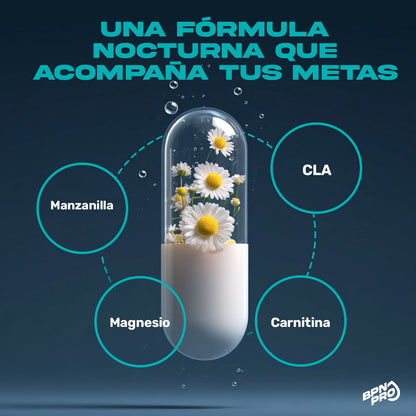 Zzz BRN | Pastillas Nocturnas Con CLA, l-Carnitina, GABA, Manzanilla 90 Cápsulas