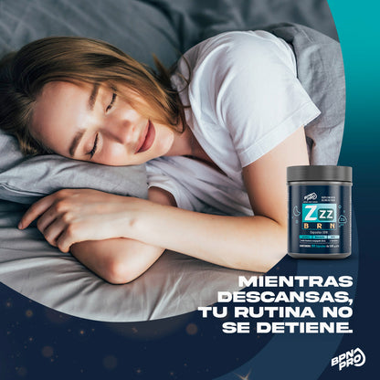 Zzz BRN | Pastillas Nocturnas Con CLA, l-Carnitina, GABA, Manzanilla 90 Cápsulas