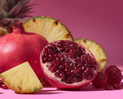 Frutos rojos reales como base